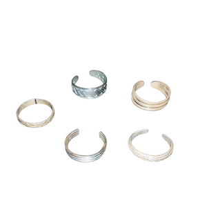 Silver Toe Ring Set of five